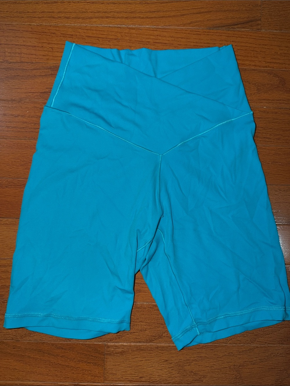 Women’s High-Waist Active Shorts - Turquoise aerie size m